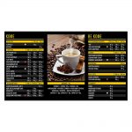 Меню для кофейни | Графический шаблон для цифрового меню-борда