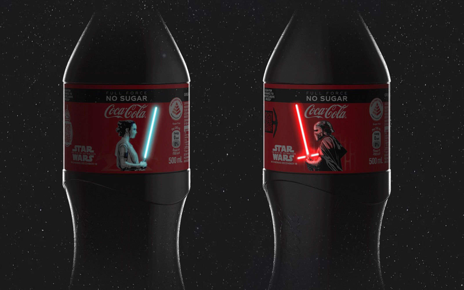 Светящиеся мечи джедаев на бутылках Coca-Cola - TimeLine