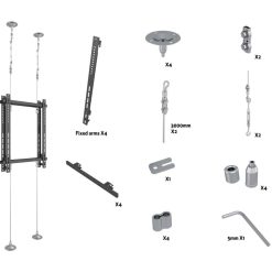 Multibrackets M Pro-Wire 3000 | Напольно-потолочная система для крепления 2х дисплеев с обоих сторон