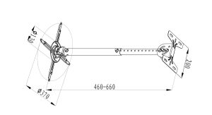 Wize WPB-W | Комплект для крепления проектора на потолке