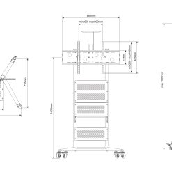 Alternative view of Wize Pro M75 | Напольная стойка с колесами для дисплея весом до 120 кг