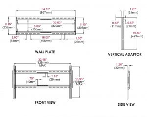 Peerless-AV PF660 | Настенное крепление Paramount® для LCD дисплея весом до 91 кг