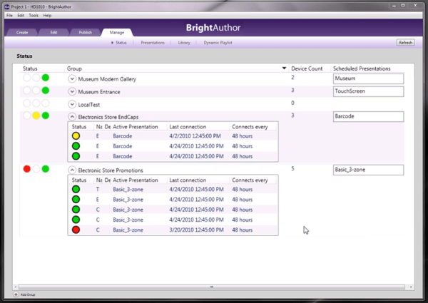 BrightAuthor | Программа для управления контентом на экранах