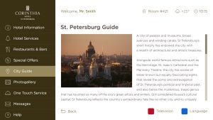 Гостиничное телевидение - Интерфейс