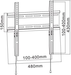 Wize WF46 | Настенное крепление для LCD дисплея с диагональю 23"- 65"