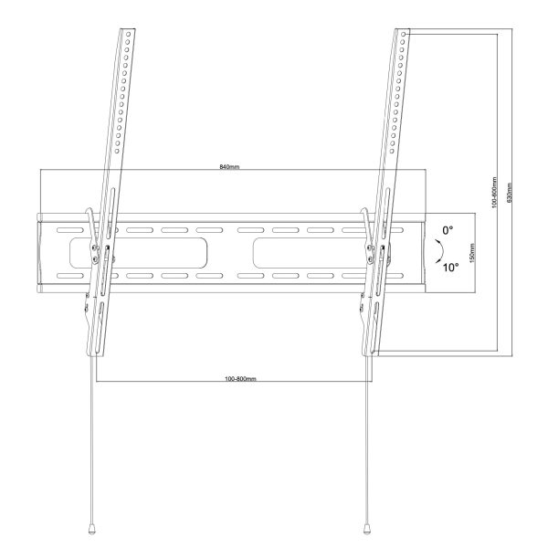 Wize WT63 | Настенное крепление для LCD дисплея с диагональю 42"-85"