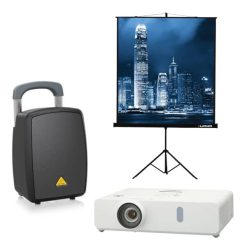 Panasonic PT-VX430E + Lumien LMV-100107 + Behringer MPA40BT-PRO