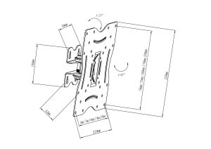 Wize Pro WTS43 | Наклонно-поворотное крепление для LCD дисплея