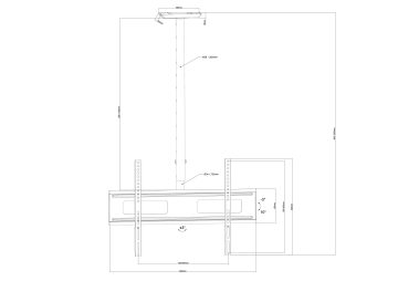 Wize CU6560A | Потолочное крепление для LCD дисплея 37-75