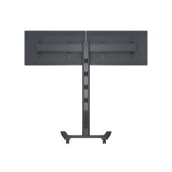Multibrackets 180 HD Dual Black | Напольная мобильная стойка для двух дисплеев 40