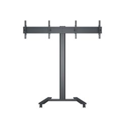 Multibrackets 180 HD Dual Black | Напольная мобильная стойка для двух дисплеев 40