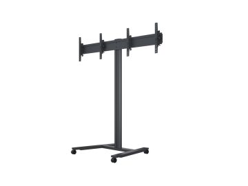 Multibrackets 180 HD Dual Black | Напольная мобильная стойка для двух дисплеев 40