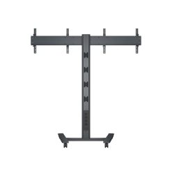 Multibrackets 180 HD Dual Black | Напольная мобильная стойка для двух дисплеев 40