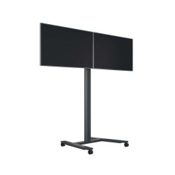 Multibrackets 180 HD Dual Black | Напольная мобильная стойка для двух дисплеев 40" - 60"