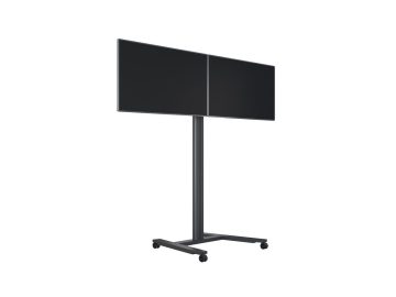 Multibrackets 180 HD Dual Black | Напольная мобильная стойка для двух дисплеев 40" - 60"