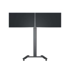 Multibrackets 180 HD Dual Black | Напольная мобильная стойка для двух дисплеев 40