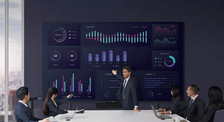 Большой светодиодный экран для переговорной