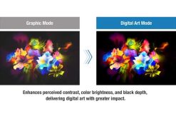 Проектор Panasonic PT-RQ6L в работе — режим Digital Art